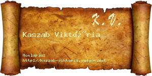 Kaszab Viktória névjegykártya